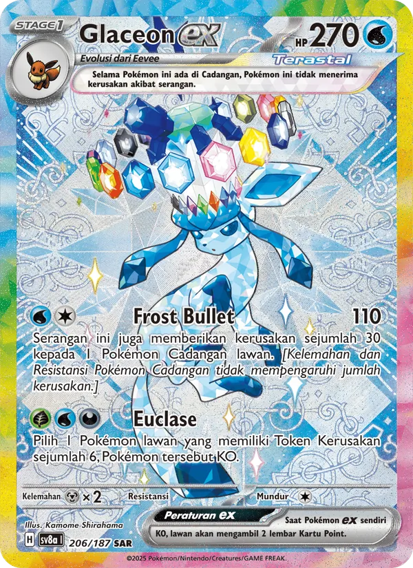 Glaceon ex — Festival Terastal ex 206/187