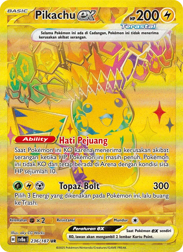 Pikachu ex — Festival Terastal ex 236/187