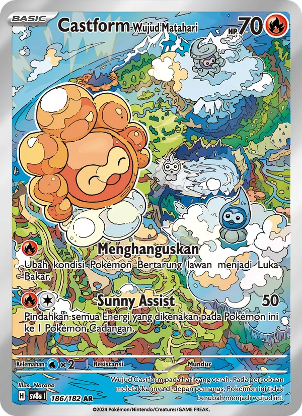 Castform Wujud Matahari — Kilat Rasi 186/182