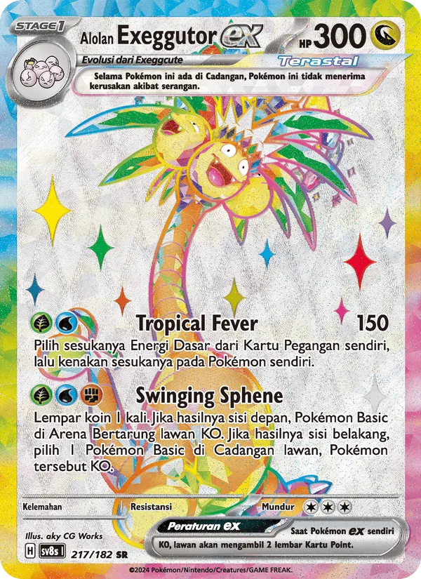 Alolan Exeggutor ex — Kilat Rasi 217/182