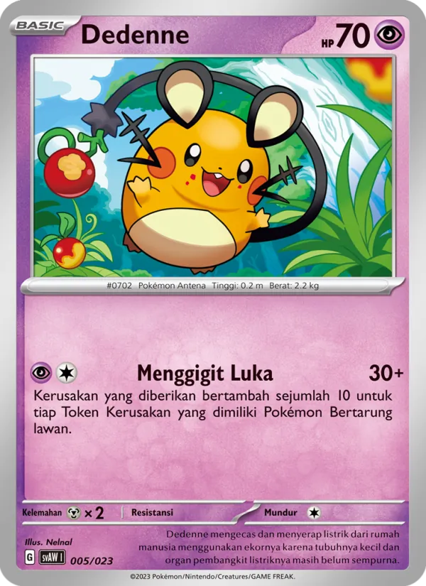 Dedenne — Quaxly & Mimikyu ex 005/23