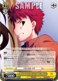 Resolution Not to Fight, Shirou