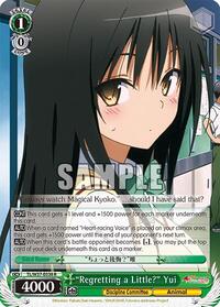 "Regretting a Little?" Yui