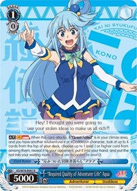 "Required Quality of Adventurer Life" Aqua