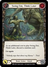 Swing Fist, Think Later (Yellow)