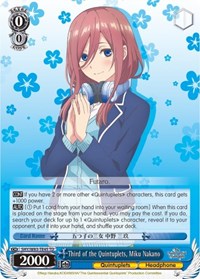 Third of the Quintuplets, Miku Nakano