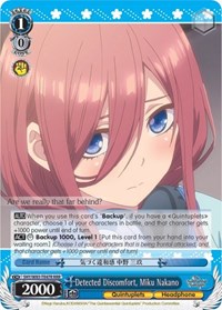 Detected Discomfort, Miku Nakano (RRR)