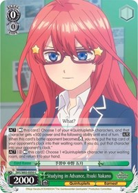Studying in Advance, Itsuki Nakano