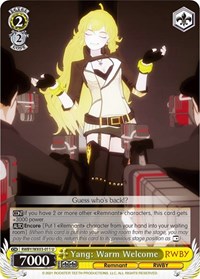 Yang: Warm Welcome