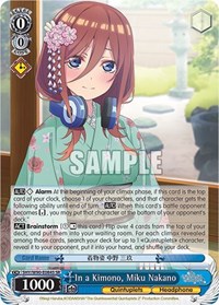 In a Kimono, Miku Nakano (SR)