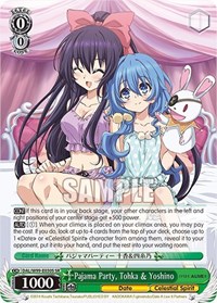 Pajama Party, Tohka & Yoshino (SR)