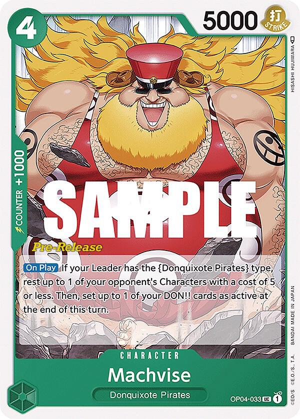 Machvise — Kingdoms of Intrigue Pre-Release Cards OP04-033