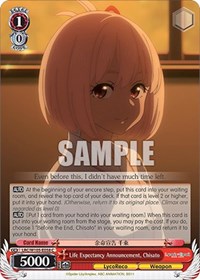 Life Expectancy Announcement, Chisato