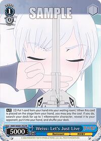 Weiss: Let's Just Live