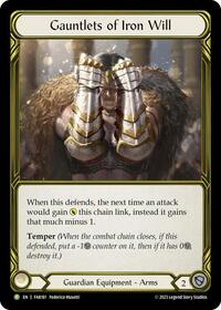 Gauntlets of Iron Will (Golden) - FAB181