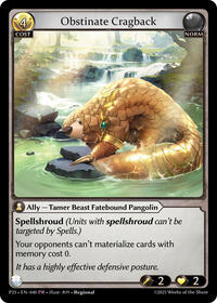 Obstinate Cragback