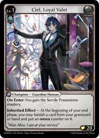 Ciel, Loyal Valet