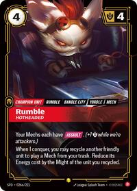 Rumble, Hotheaded (Alternate Art)
