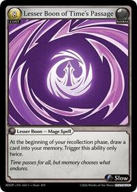 Lesser Boon of Time's Passage