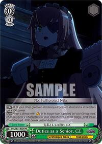 Duties as a Senior, CZ (HC)
