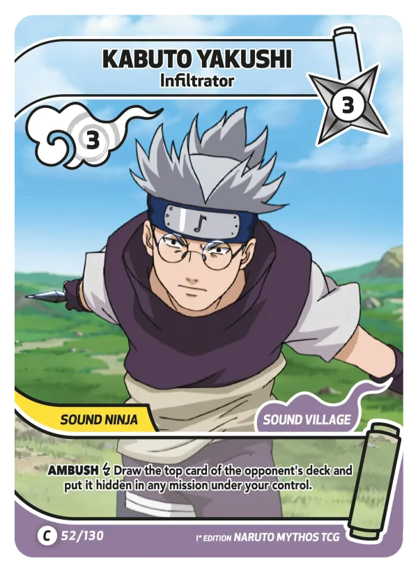Kabuto Yakushi — Set 1: Konoha Shidō — 1st edition 052/130