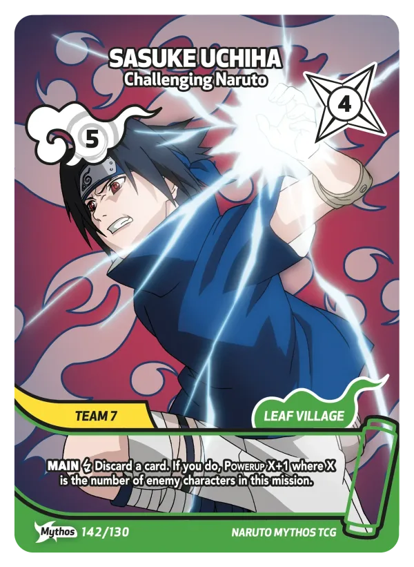 Sasuke Uchiwa — Set 1: Konoha Shidō — 1st edition 142/130