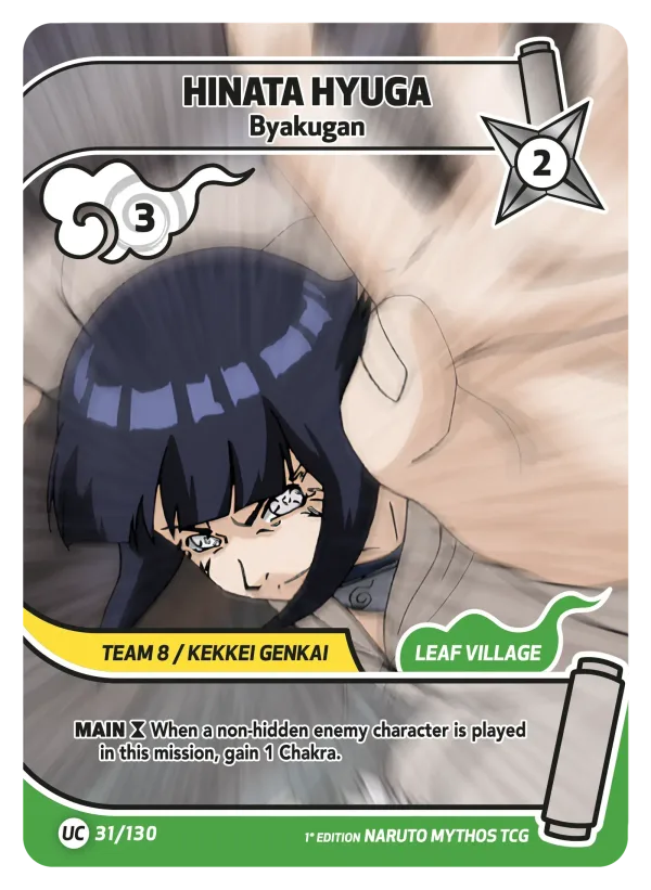 Hinata Hyuga — Set 1: Konoha Shidō — 2nd edition 031/130