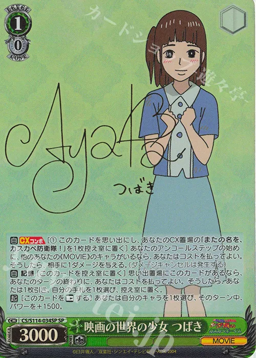 映画の世界の少女 つばき — 映画クレヨンしんちゃん CS/S114-034SP