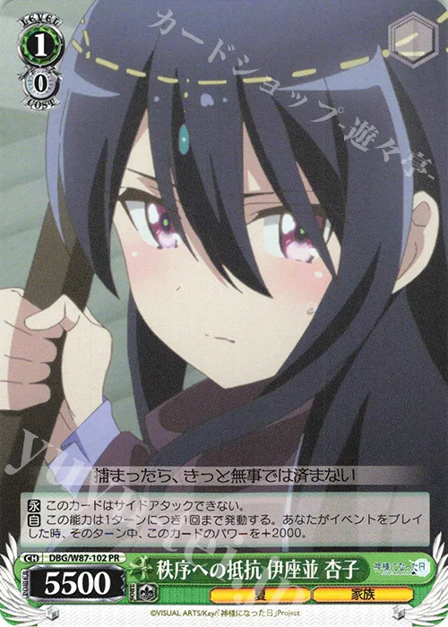 秩序への抵抗 伊座並 杏子 — 神様になった日 DBG/W87-102
