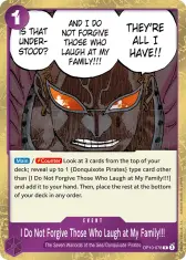 I Do Not Forgive Those Who Laugh at My Family!!!