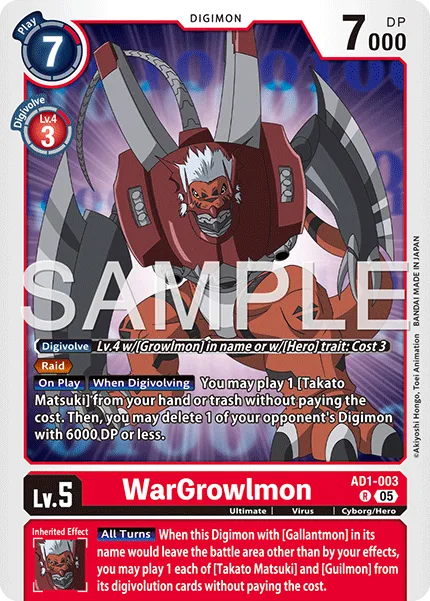 WarGrowlmon — Advanced Booster DIGIMON GENERATION [AD-01] AD1-003