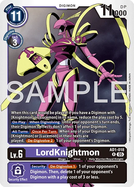 LordKnightmon — Advanced Booster DIGIMON GENERATION [AD-01] AD1-018