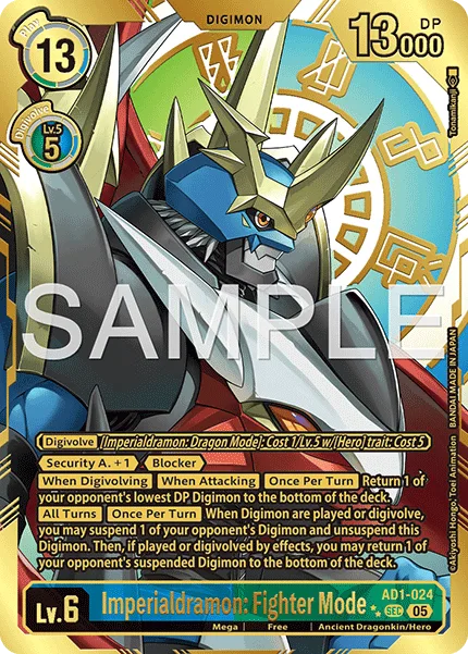 Imperialdramon: Fighter Mode — Advanced Booster DIGIMON GENERATION [AD-01] AD1-024