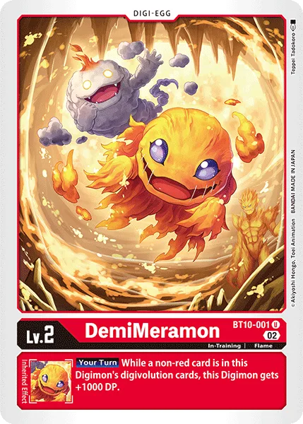 DemiMeramon — Booster XROS ENCOUNTER [BT10] BT10-001