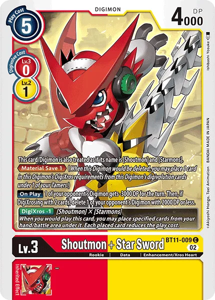 Shoutmon + Star Sword — Booster DIMENSIONAL PHASE [BT11] BT11-009