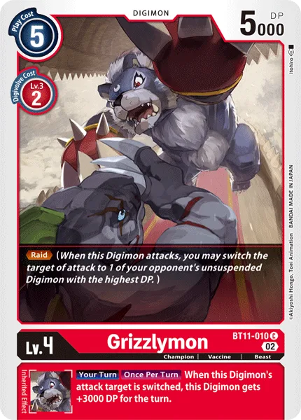 Grizzlymon — Booster DIMENSIONAL PHASE [BT11] BT11-010