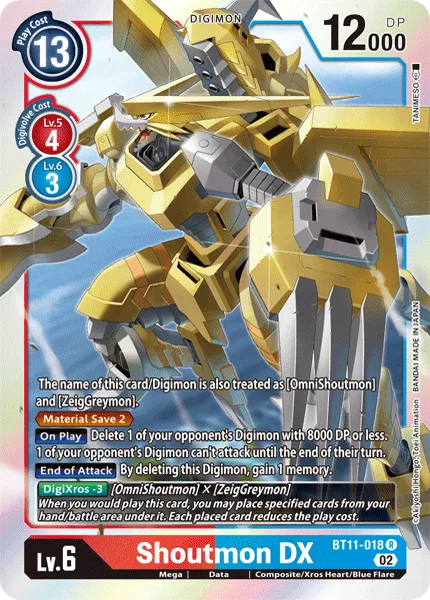 Shoutmon DX — Booster DIMENSIONAL PHASE [BT11] BT11-018