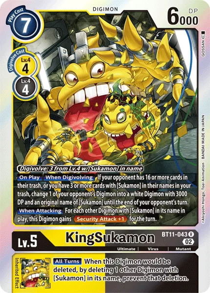 KingSukamon — Booster DIMENSIONAL PHASE [BT11] BT11-043