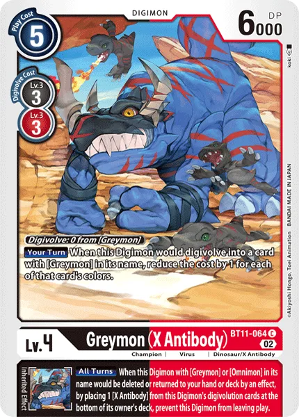 Greymon (X Antibody) — Booster DIMENSIONAL PHASE [BT11] BT11-064