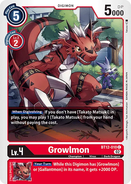 Growlmon — Booster ACROSS TIME [BT12] BT12-010