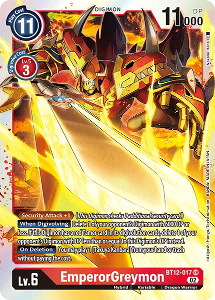 EmperorGreymon — Booster ACROSS TIME [BT12] BT12-017