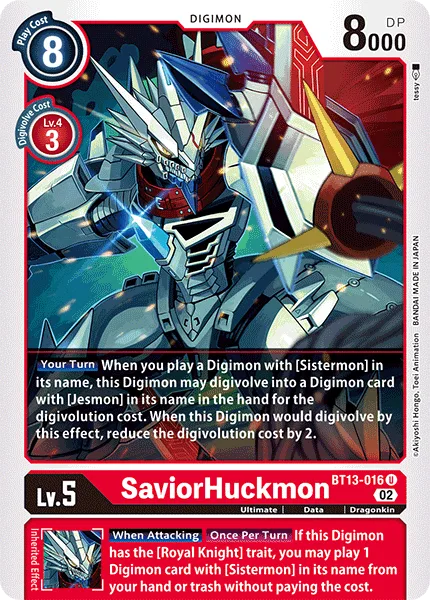 SaviorHuckmon — Booster VERSUS ROYAL KNIGHTS [BT13] BT13-016