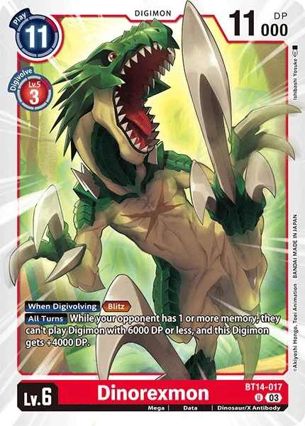 Dinorexmon — Booster BLAST ACE [BT14] BT14-017