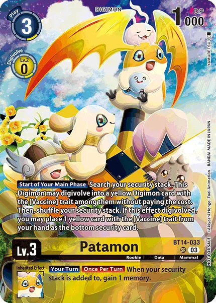 Patamon — Booster WORLD CONVERGENCE [BT-21] BT14-033
