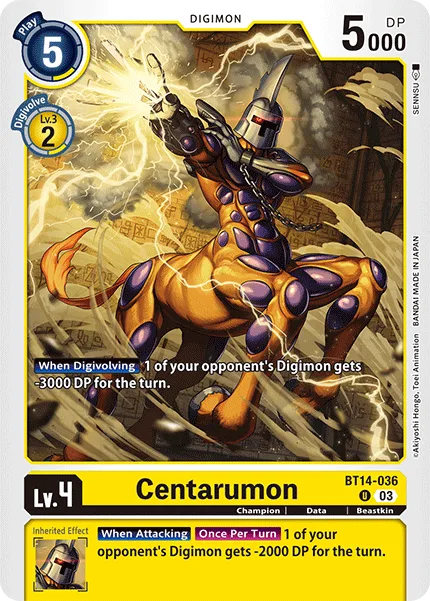Centarumon — Booster BLAST ACE [BT14] BT14-036