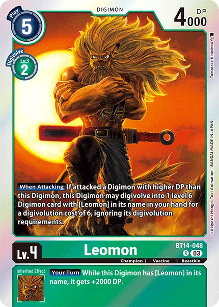 Leomon — Booster BLAST ACE [BT14] BT14-048