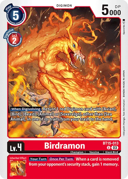 Birdramon — Booster EXCEED APOCALYPSE [BT15] BT15-013