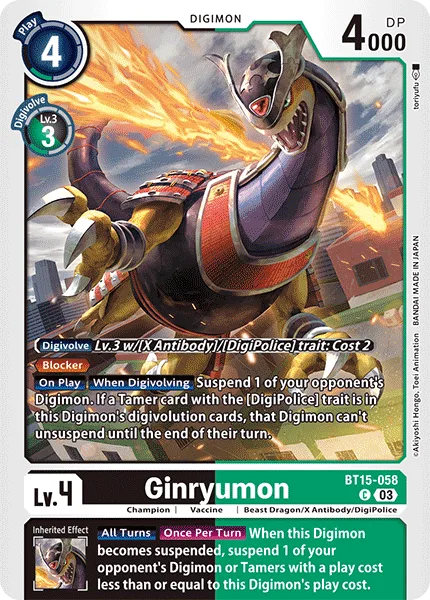 Ginryumon — Booster EXCEED APOCALYPSE [BT15] BT15-058