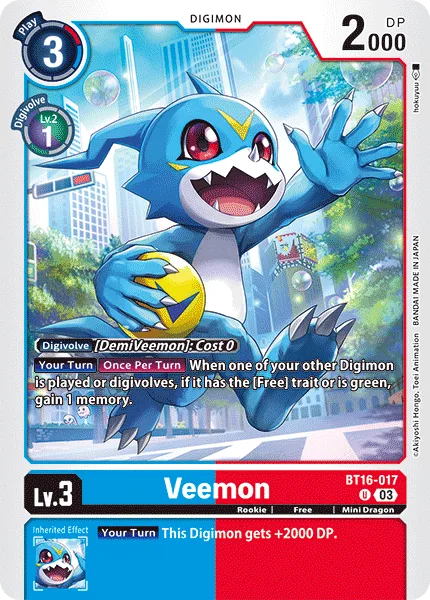Veemon — Booster BEGINNING OBSERVER [BT16] BT16-017
