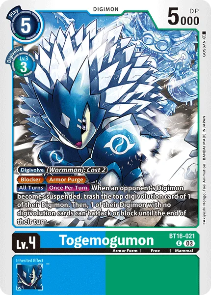 Togemogumon — Booster BEGINNING OBSERVER [BT16] BT16-021